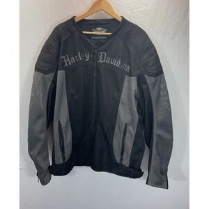 Harley Davidson Riding Jacket Mens Size 3XL Black Mesh Biker‎ Motorcycle Travel
